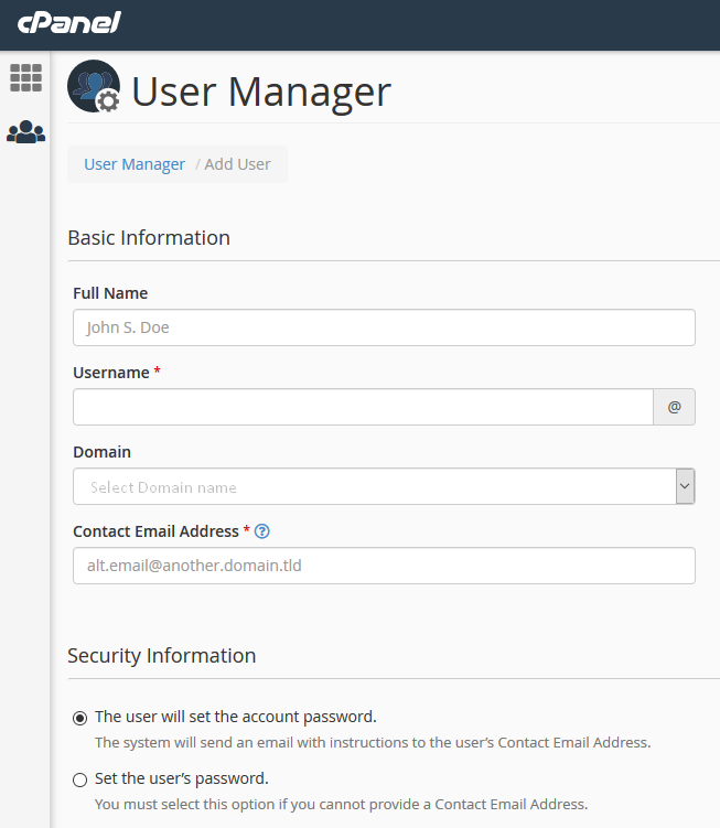 How to Add a New User in cPanel 3 How to Add a New User in cPanel