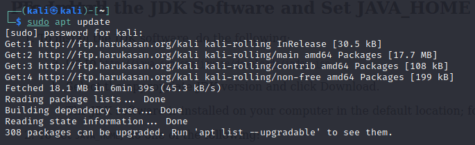 Install Java JDK in Kali Linux
