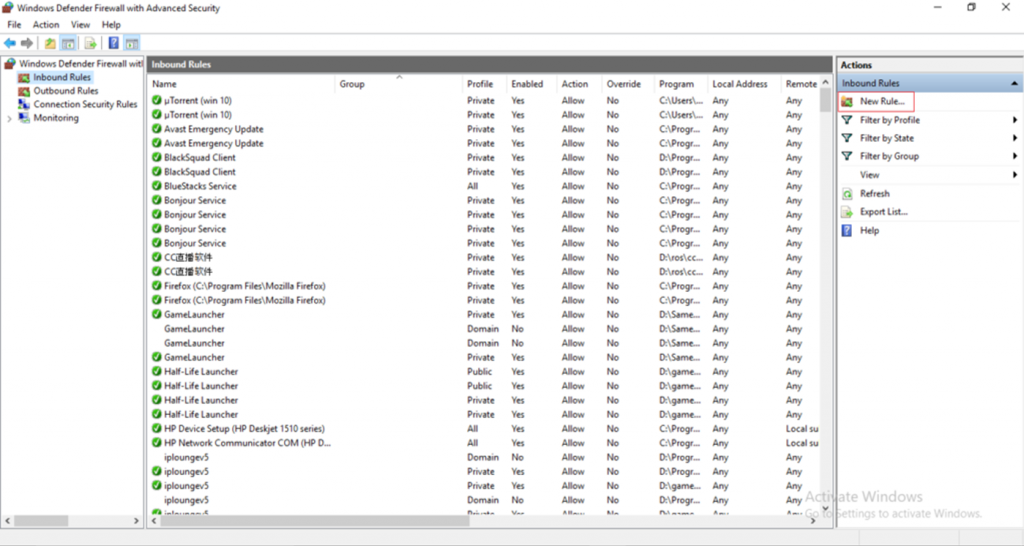 How to Block or Allow TCP-IP Port in Windows Firewall