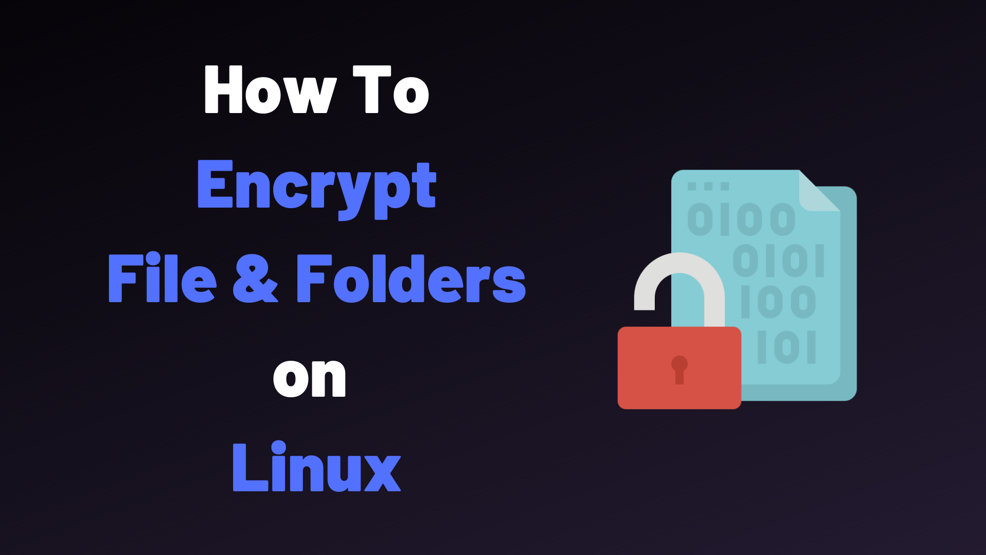 encrypt & decrypt a file Linux
